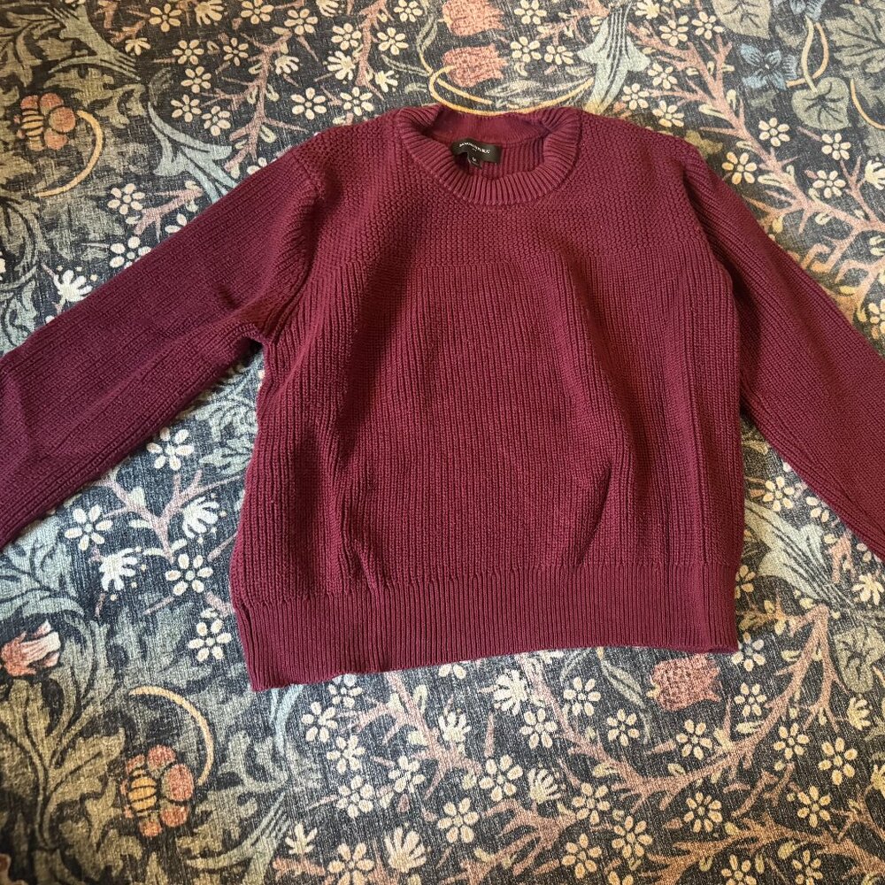 Banana Republic Maroon / Burgundy Cotton Sweater